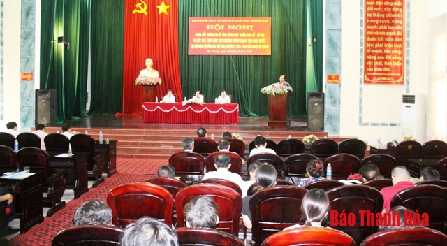 Huyện Hà Trung cung cấp thông tin về tình hình phát triển kinh tế - xã hội cho báo chí